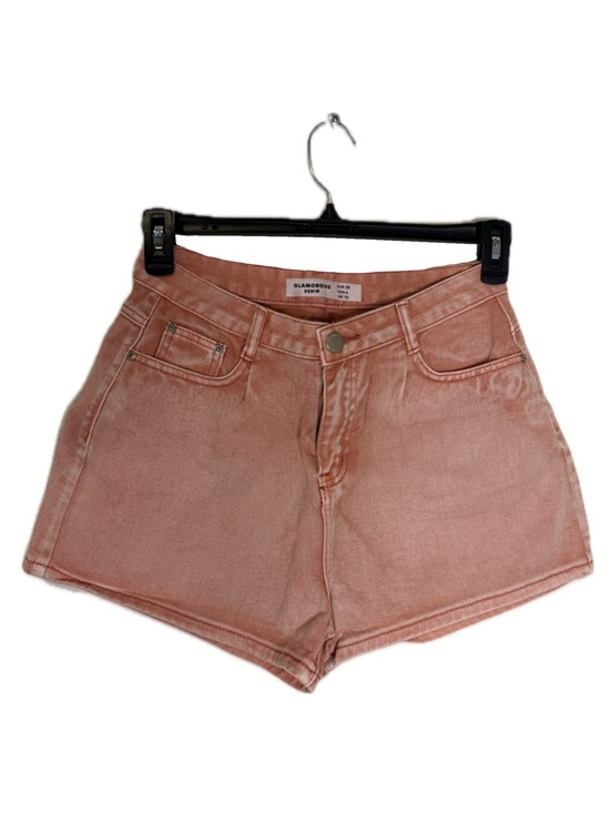 Glamorous Pants - Glamorous Faded Pink Denim High-Rise Jean Shorts
